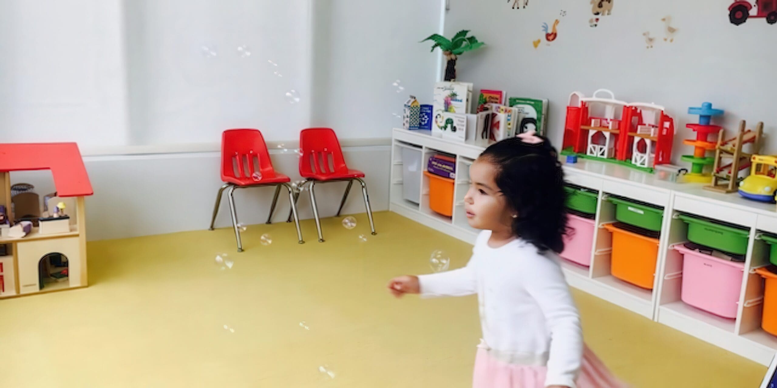 little girl doing therapy